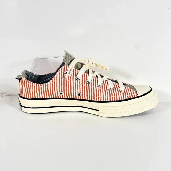 Converse Chuck Taylor All Star 70 Low Pinstripe Terracotta White Sneakers 8 10 - Picture 4 of 13